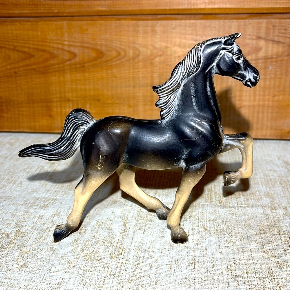 Vintage 1975 Imperial Toy "Black Horse" Made in Hong Kong